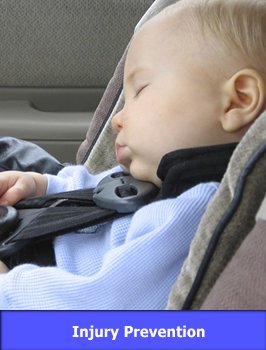 Child in Car Seat with link to Injury Prevention